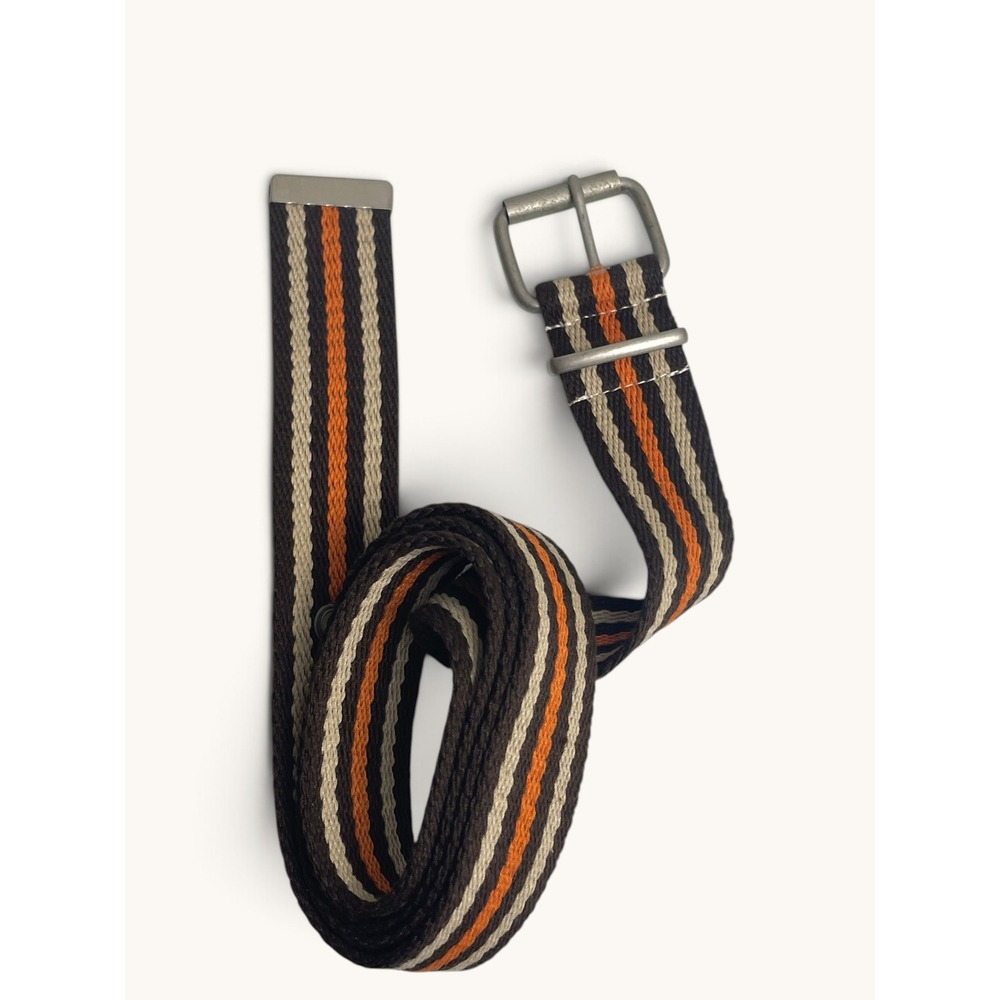 Retro Stripe Woven Women's Grommet Belt 24W Indie Boho Y2K Accessory Plus Size